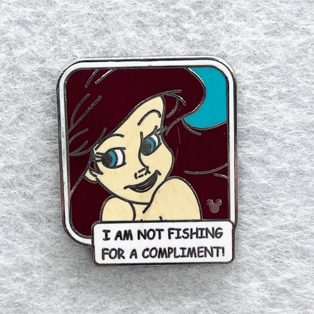 🔮 5/$25 Disney The Little Mermaid Ariel Princess Quote‎ Collection Pin